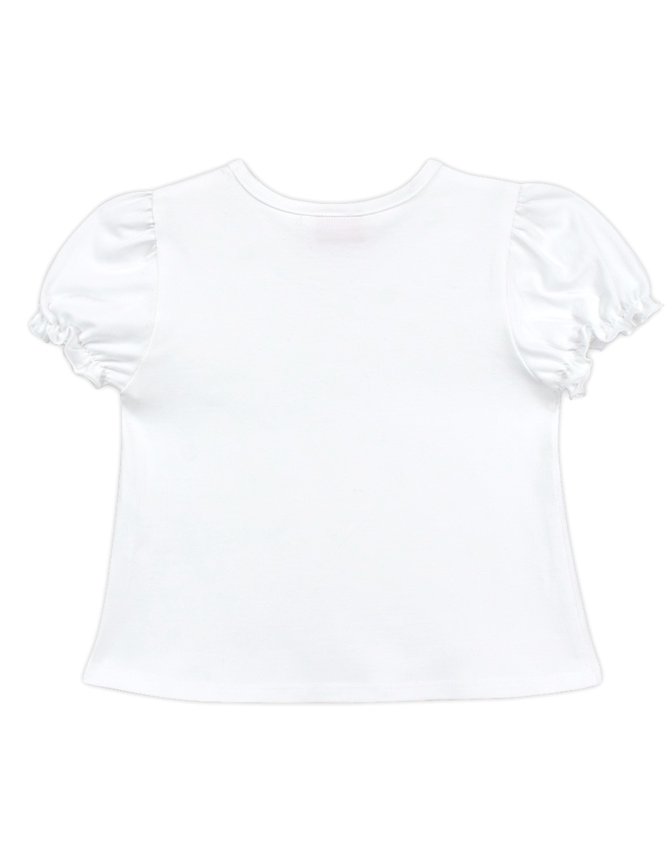 Playera Barbie manga corta para niña