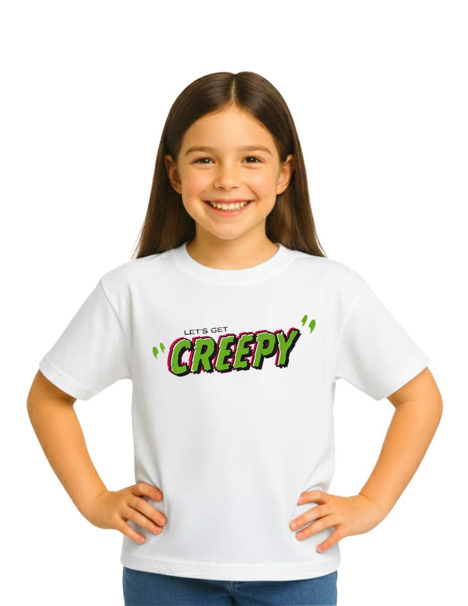 Playera halloween manga corta para niña