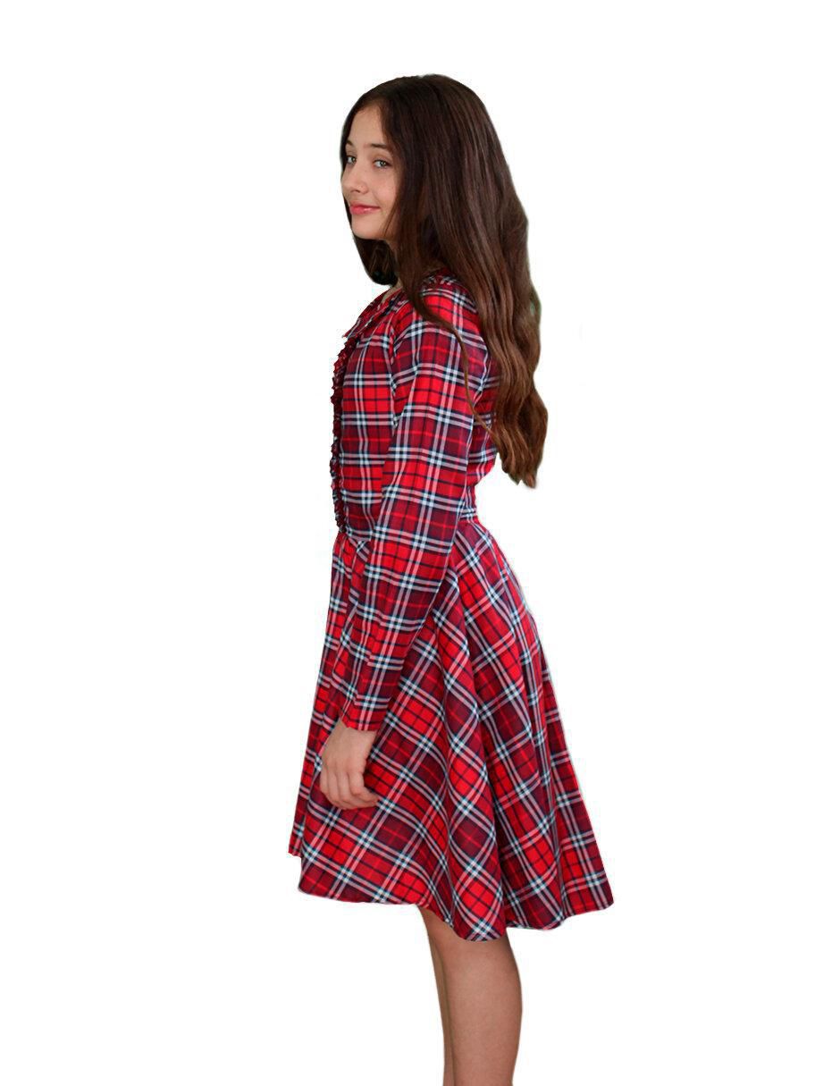 Vestido manga larga para niña