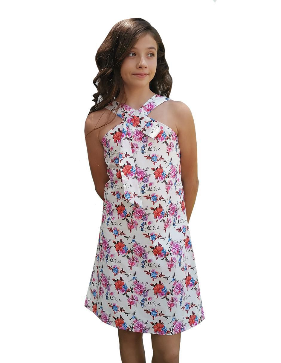 Vestido Flor Granate para niña