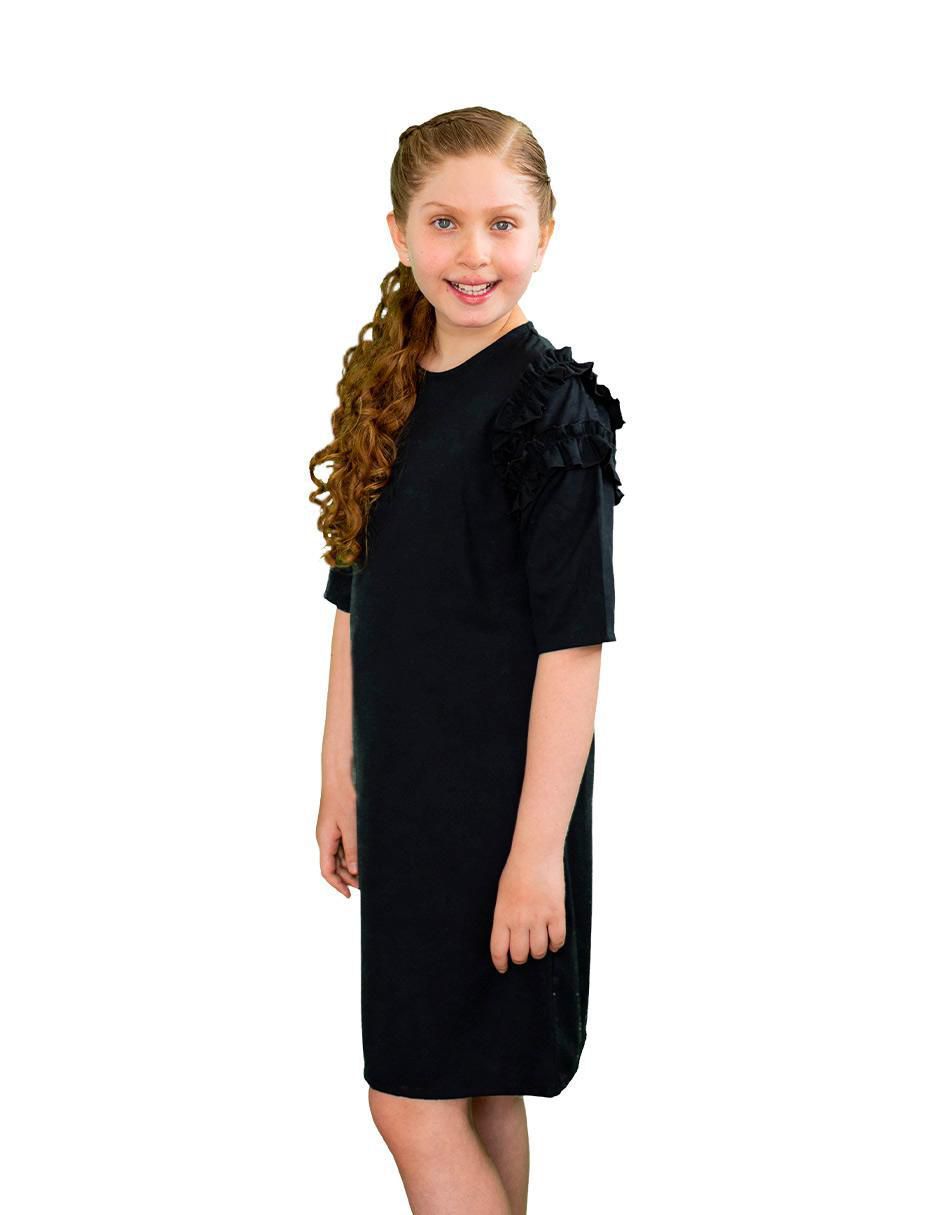 Vestido Lana Fría manga regular para niña