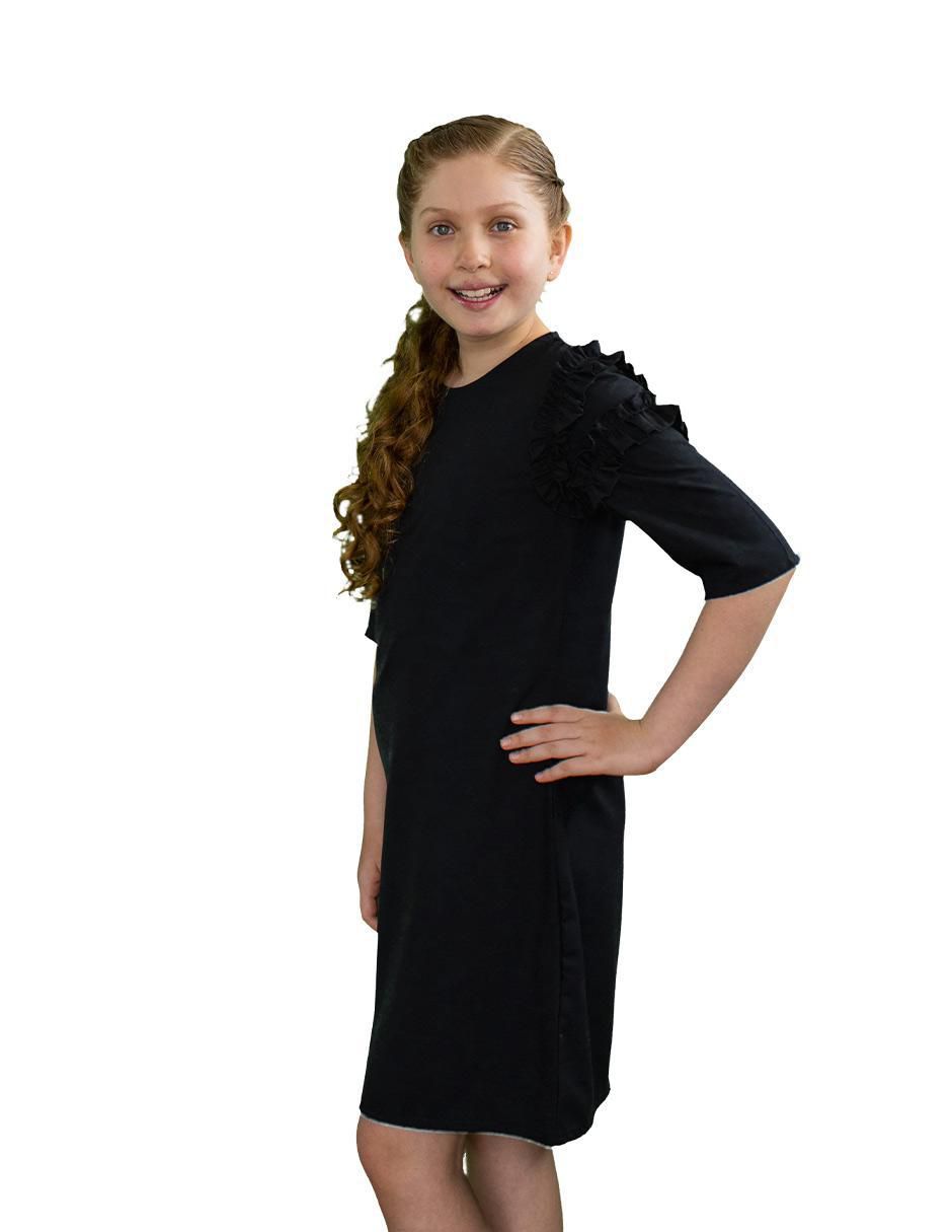 Vestido Lana Fría manga regular para niña