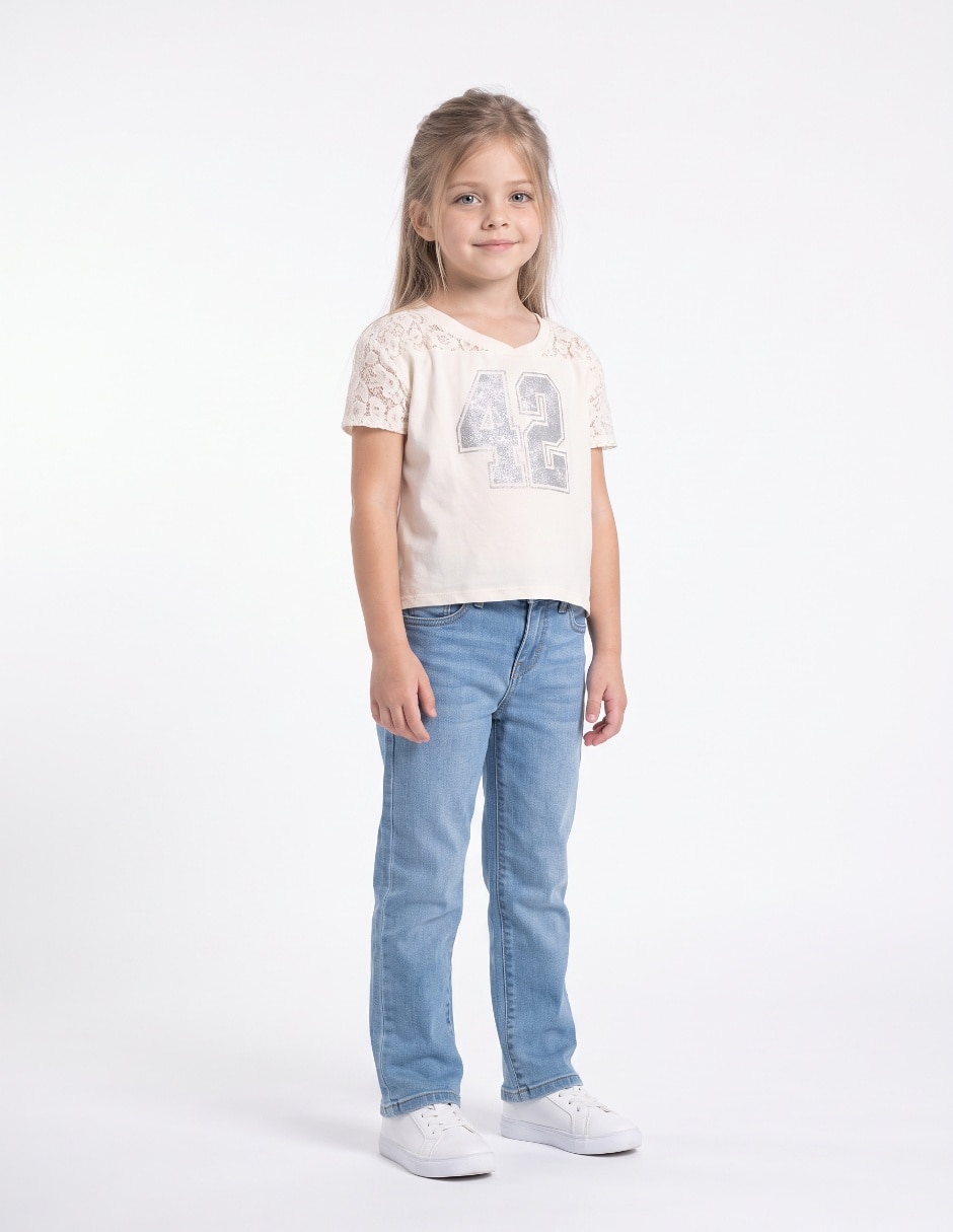 Playera manga corta para niña Playera manga corta para niña