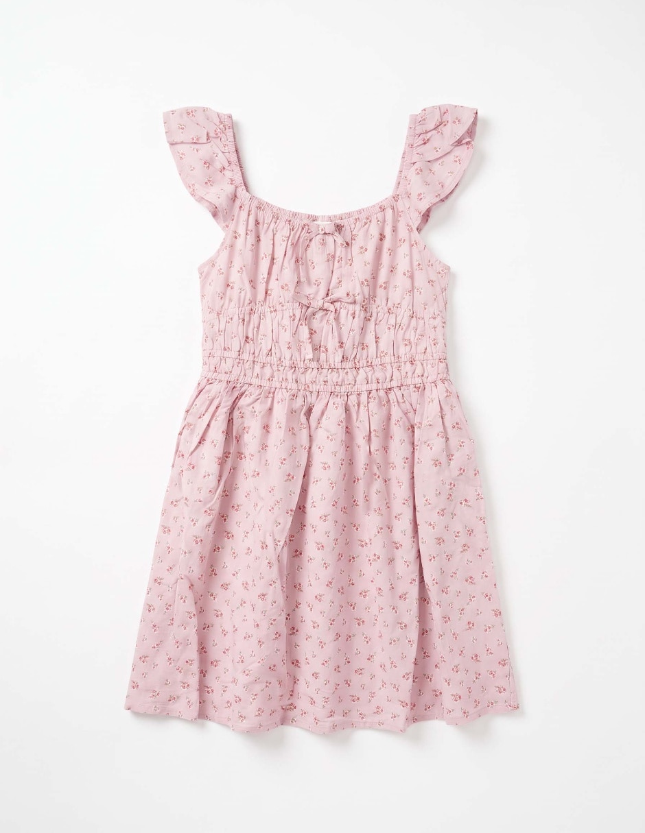 Vestido manga volante para niña 3
