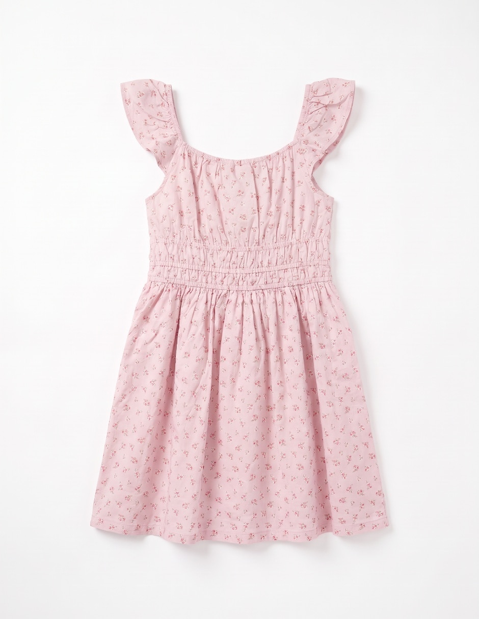 Vestido manga volante para niña 4