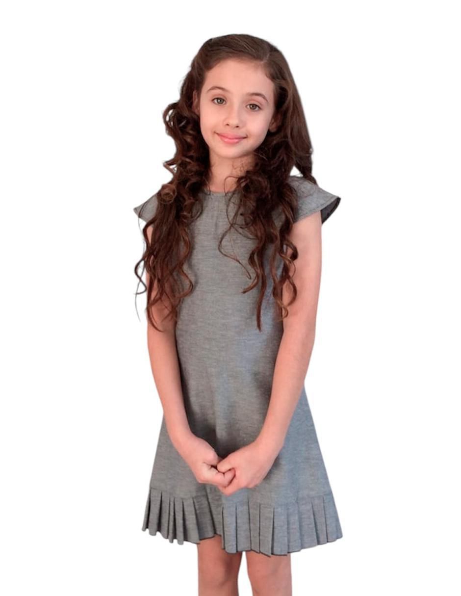 Vestido Mezclilla manga cap para niña