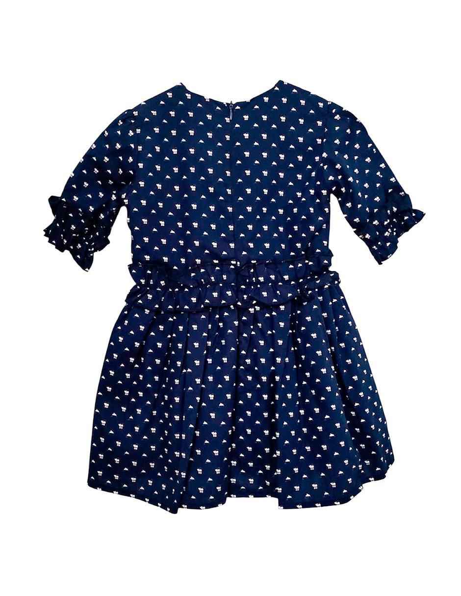 Vestido Delfines y Gatitos manga regular para niña