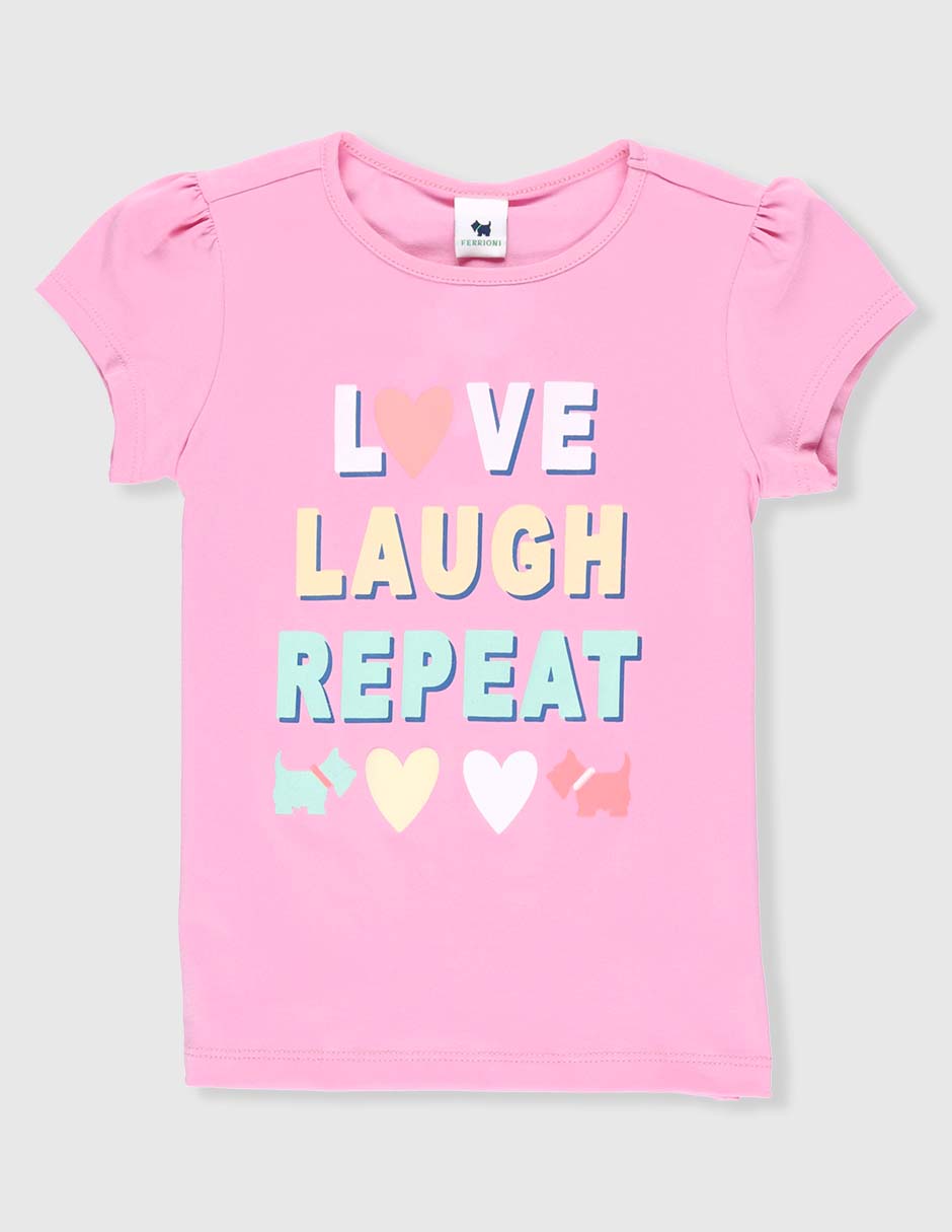 Playera manga corta para niña