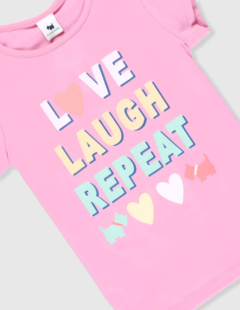 Playera manga corta para niña