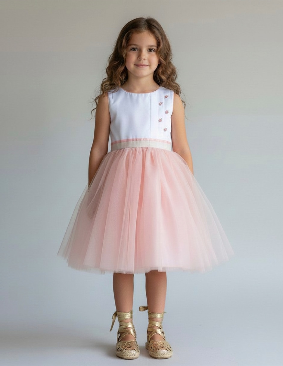 Vestido nina carol's sin manga para niña