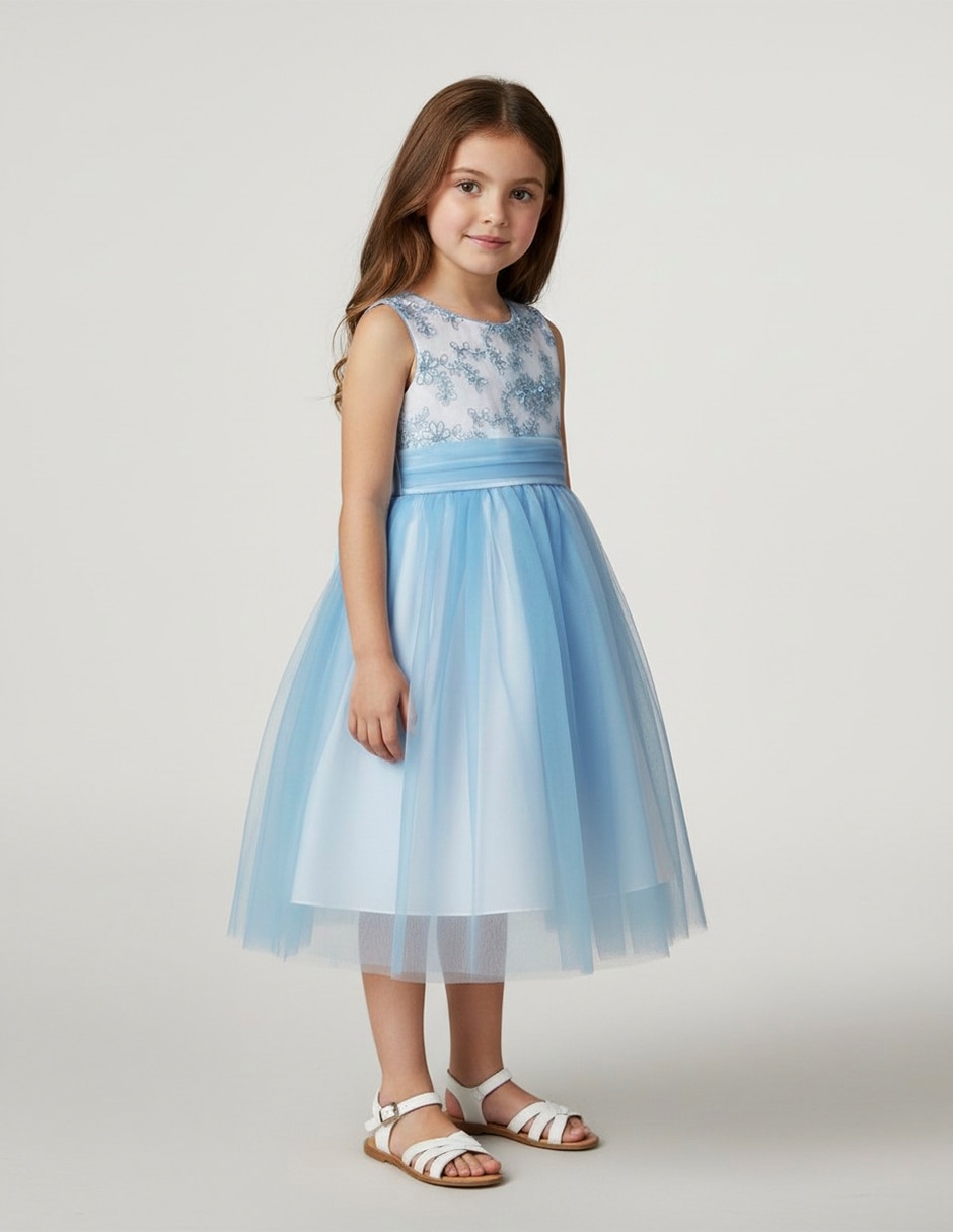 Vestido arol's sin manga para niña 5