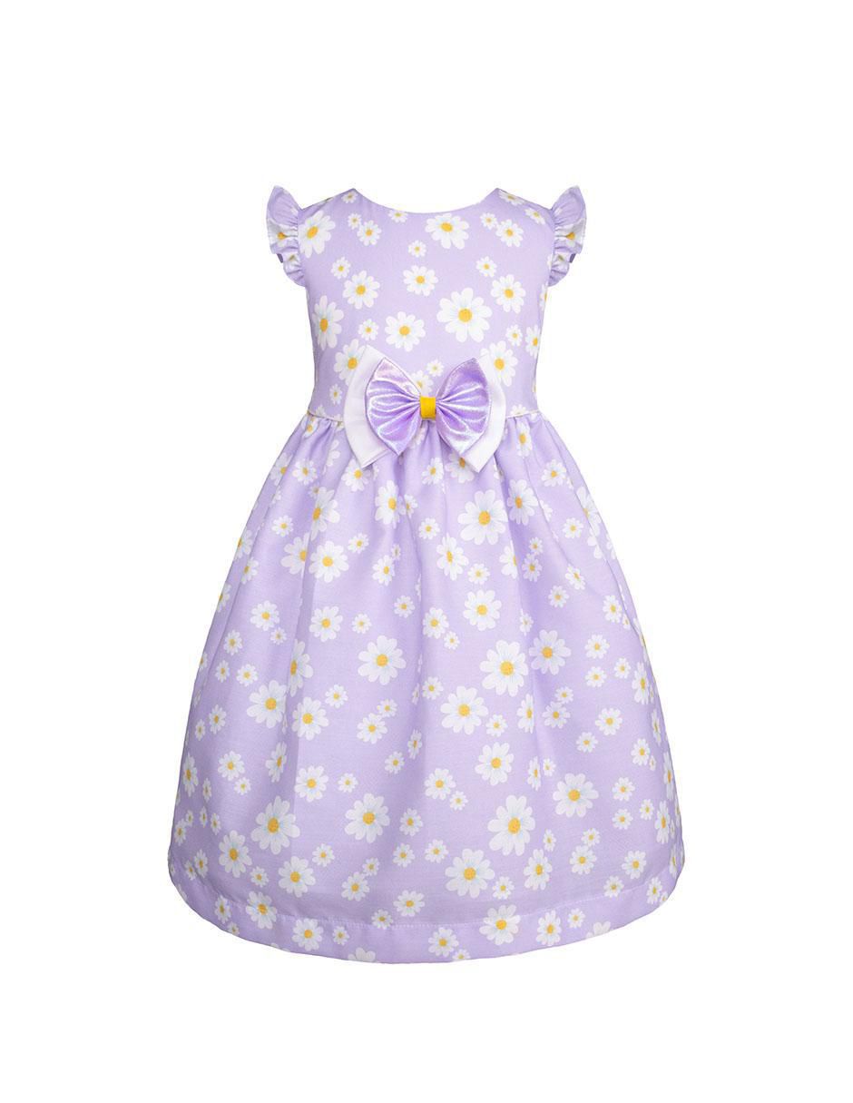 Vestido manga volantes para niña