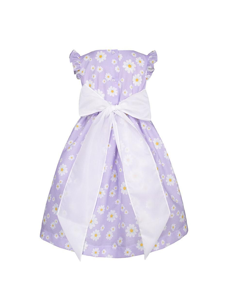 Vestido manga volantes para niña