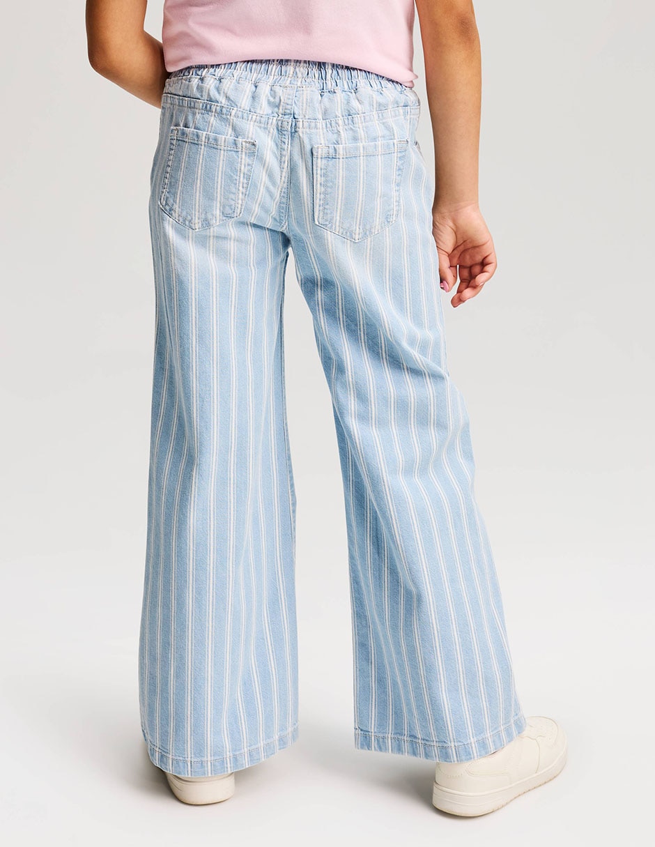 Jeans acampanado deslavado para niña 2