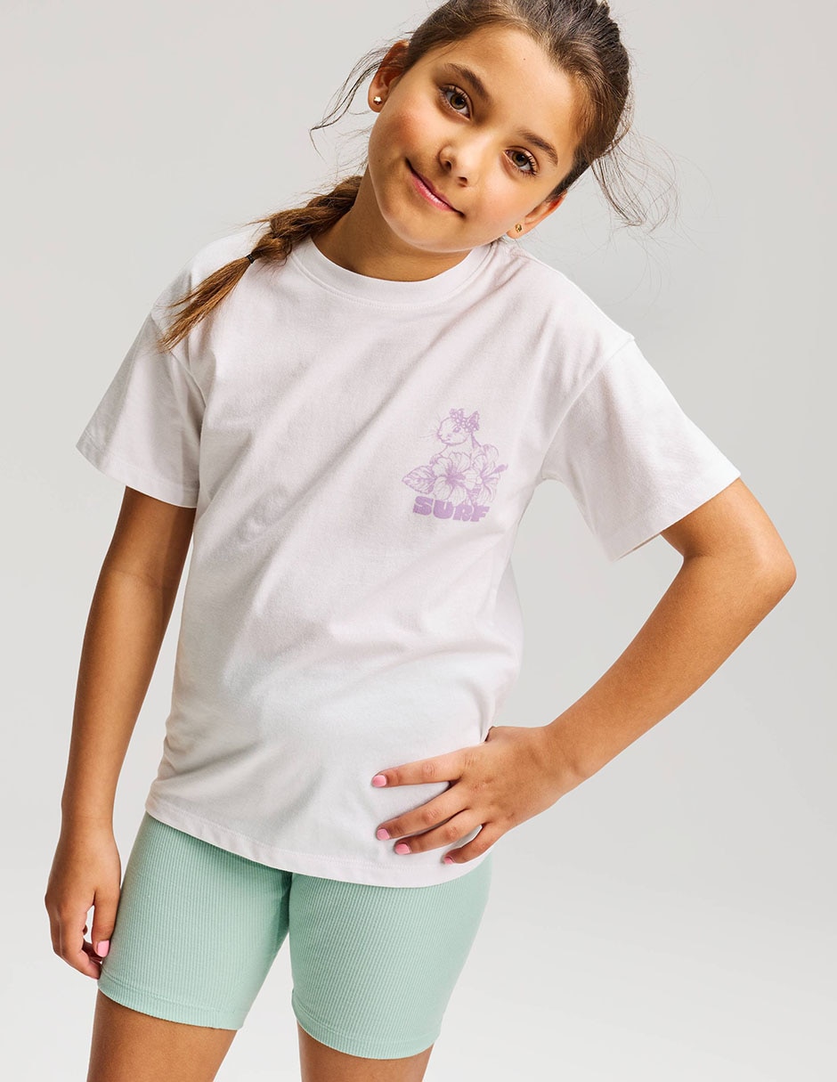 Playera manga corta para niña