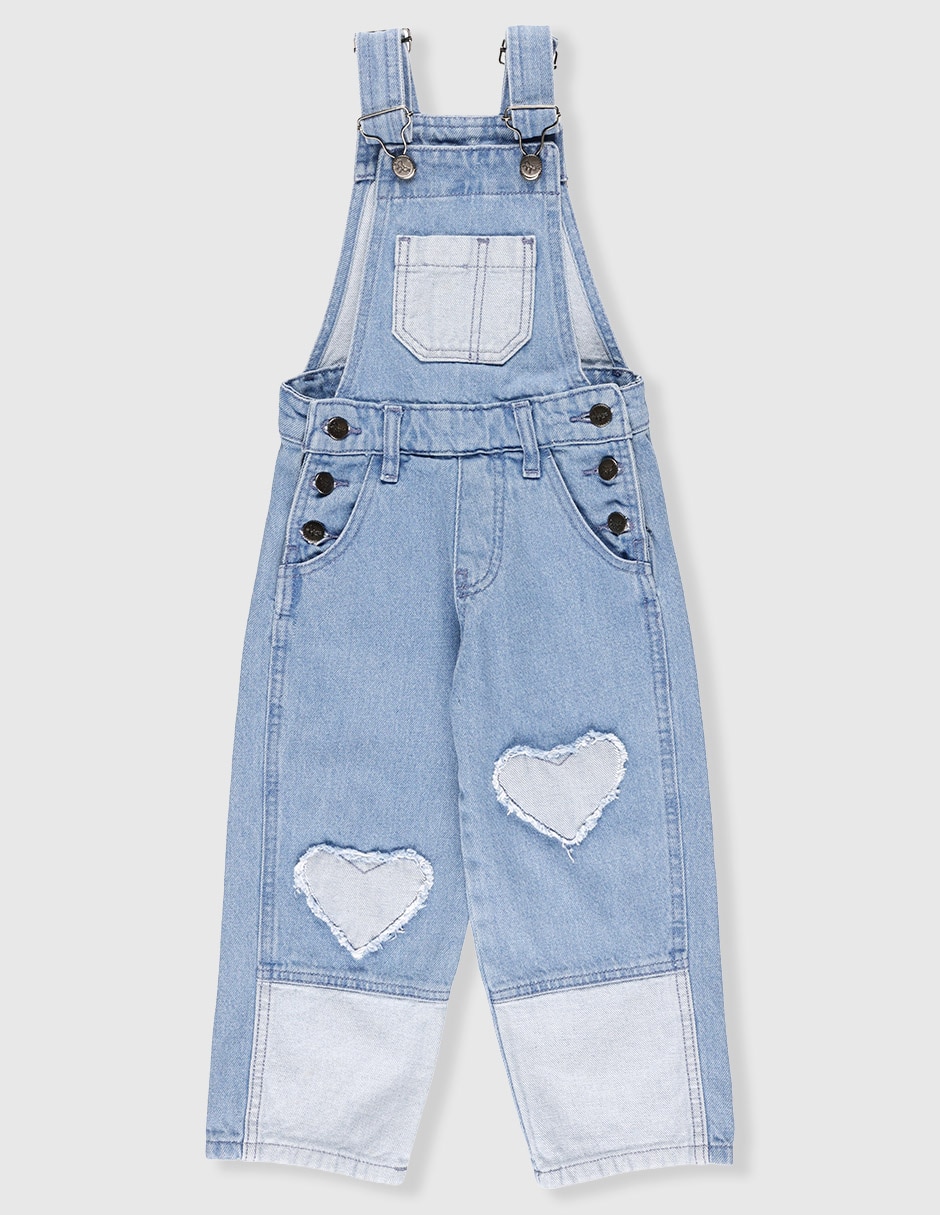 Overol pantalón primvera de mezclilla para niña Overol pantalón primvera de mezclilla para niña