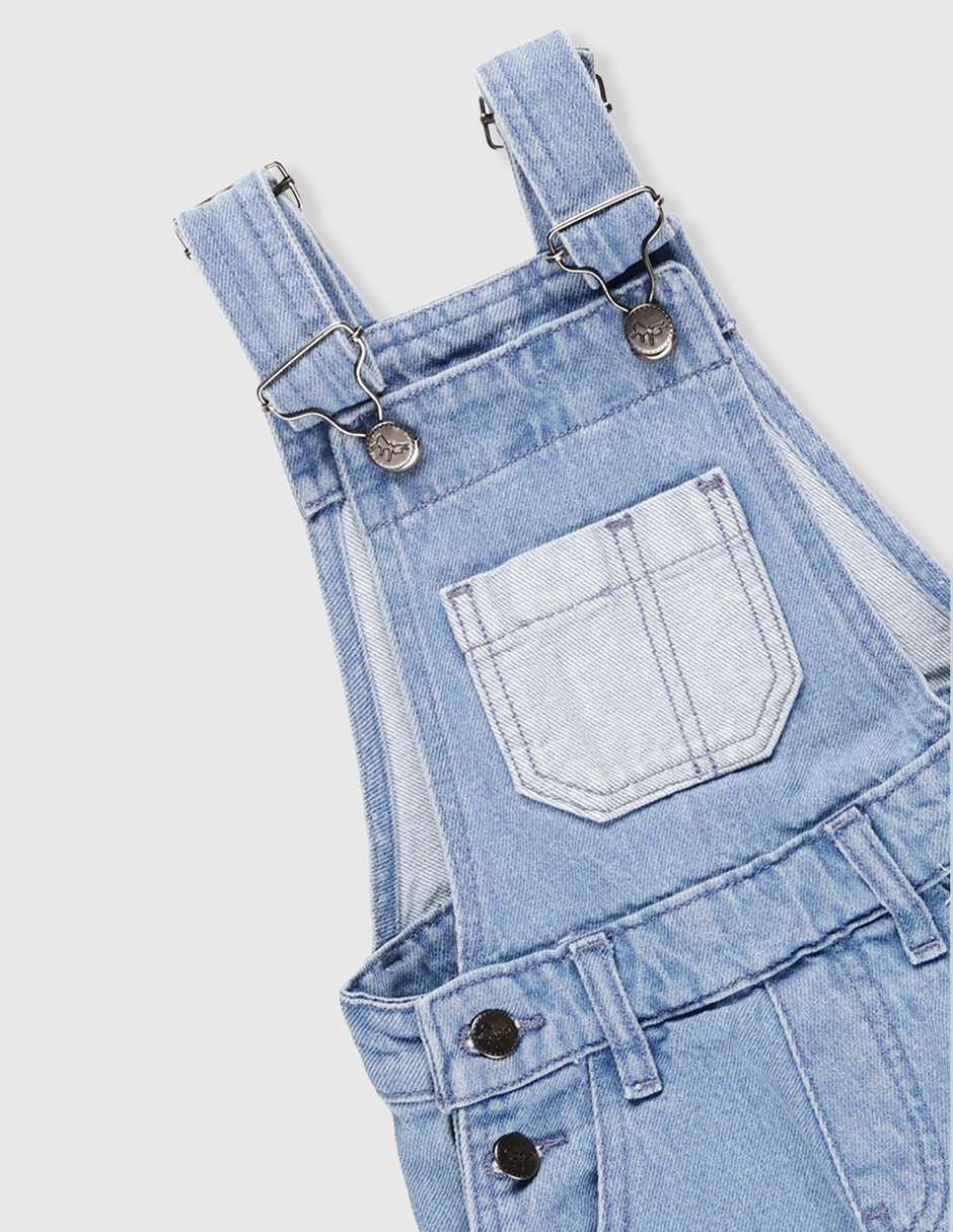 Overol pantalón primvera de mezclilla para niña 3