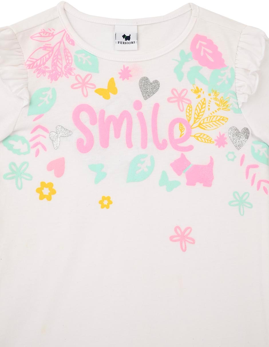 Playera Ferrioni Bellisa manga corta para niña