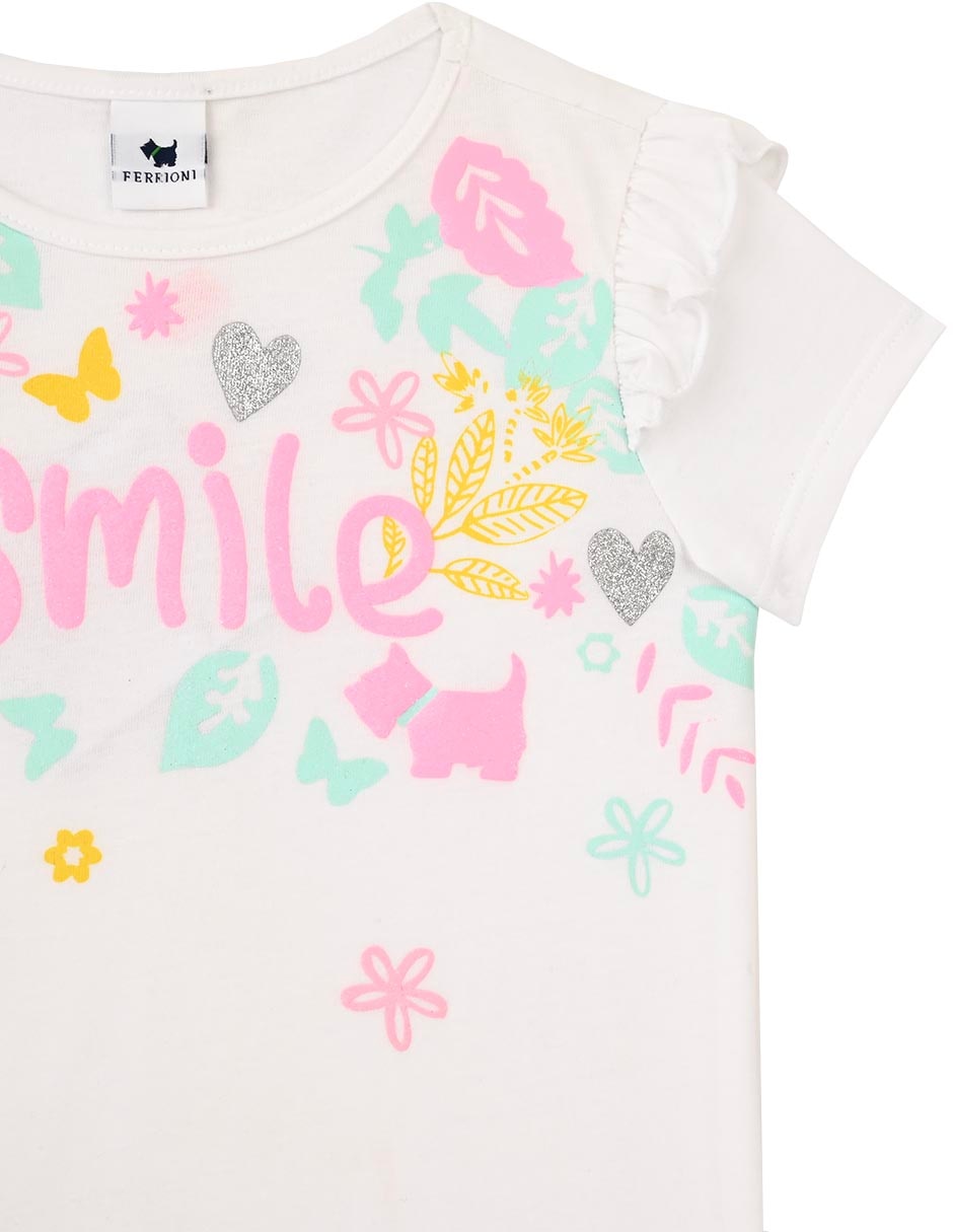 Playera Ferrioni Bellisa manga corta para niña