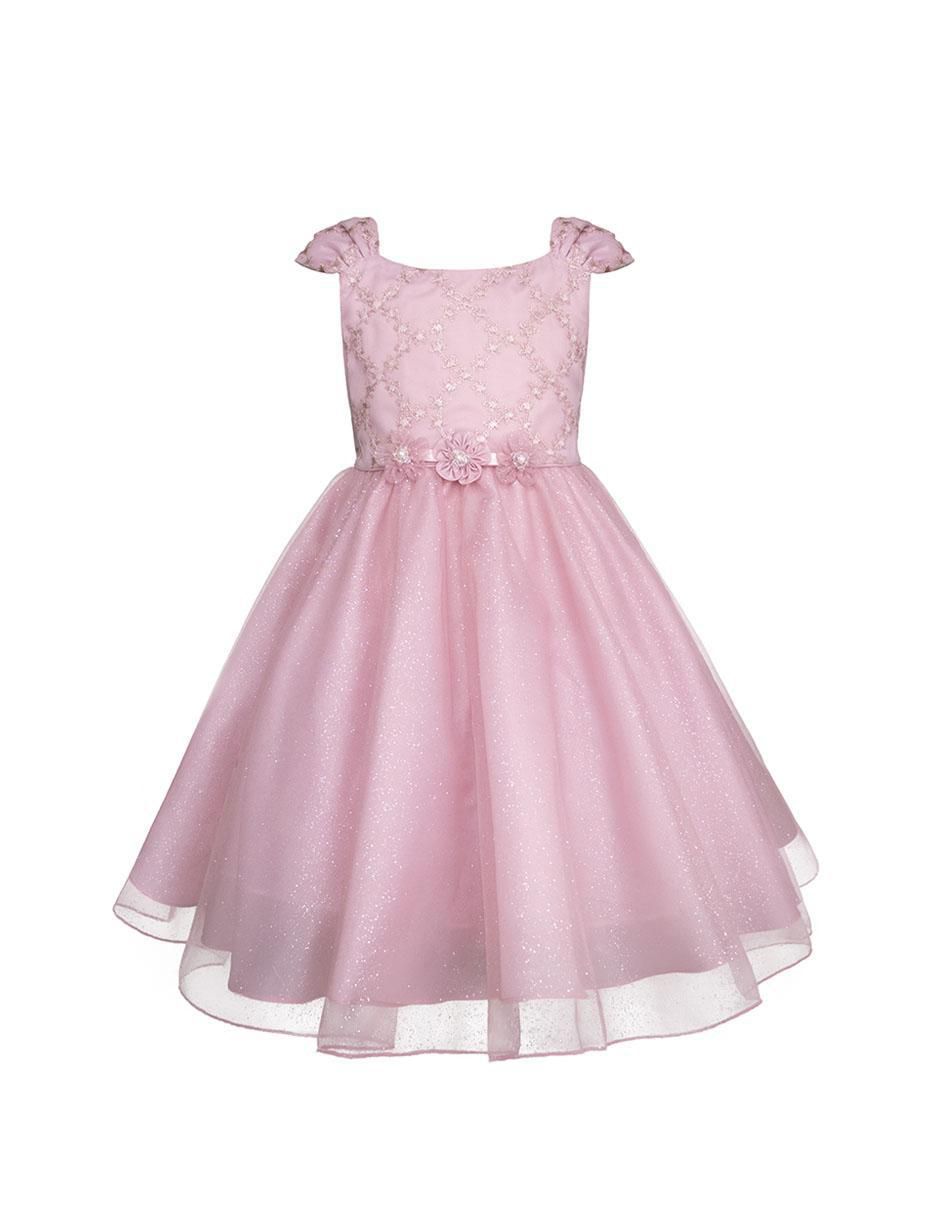Vestido manga cap para niña