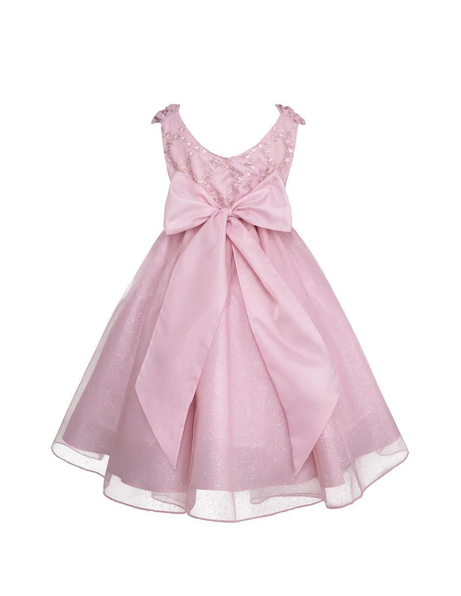 Vestido manga cap para niña