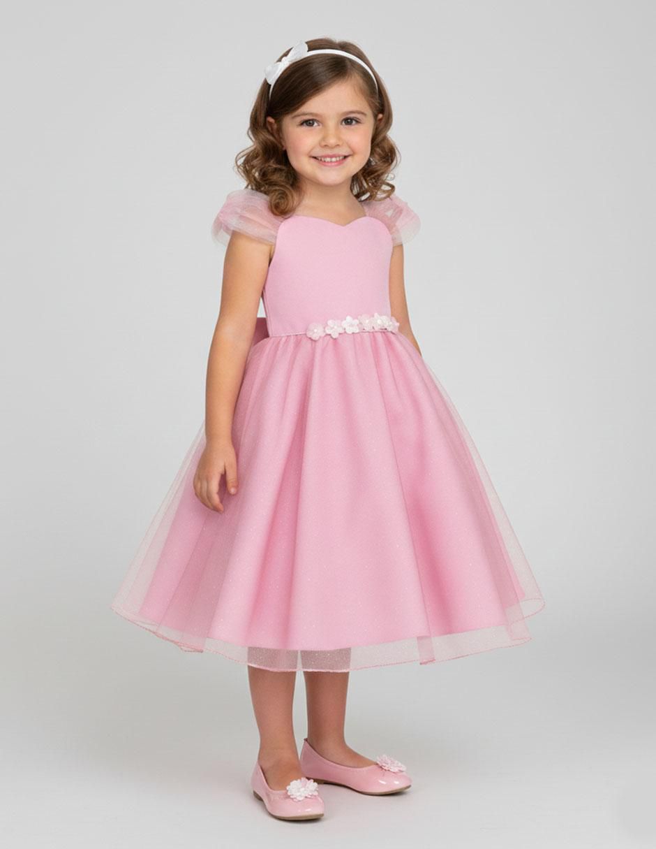Vestido Gerat de fiesta manga cap para niña