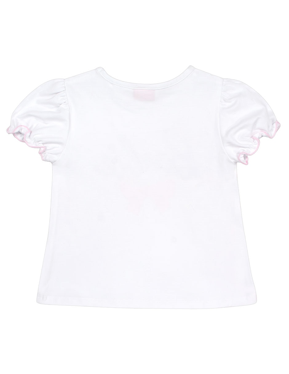 Playera manga corta para bebé niña