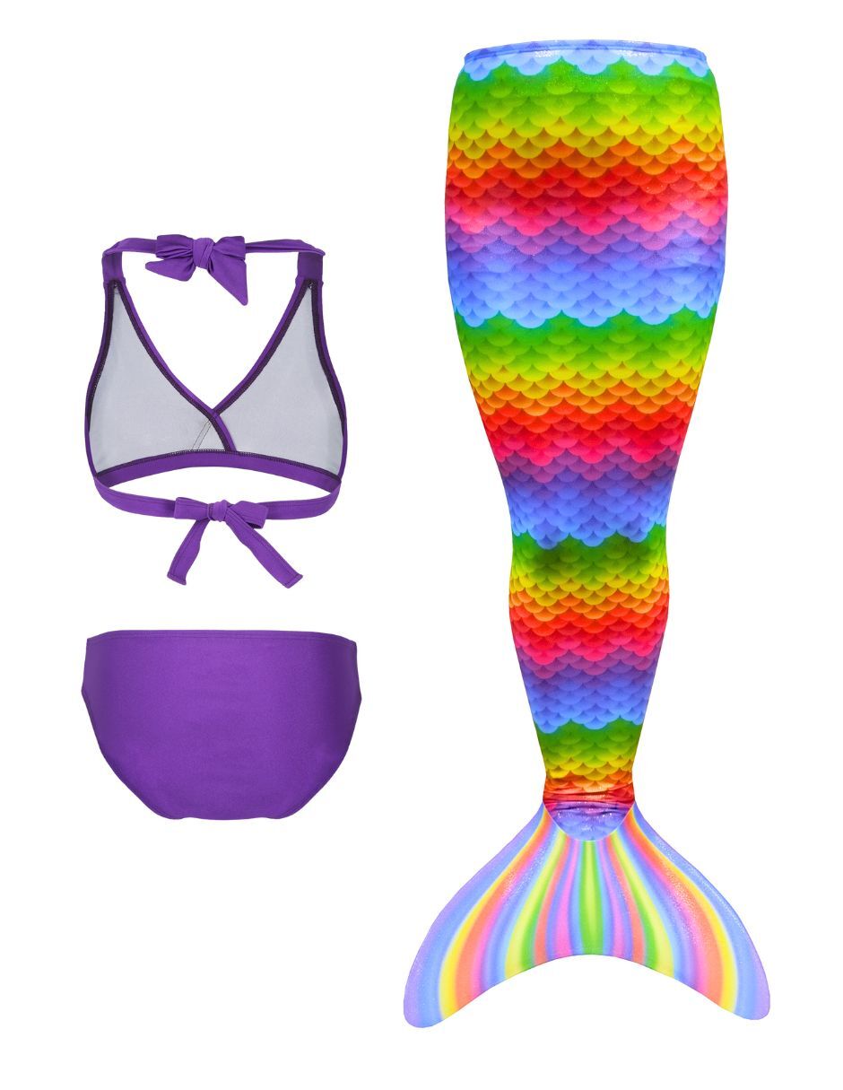 Traje de baño cola de sirena para nada para niña 2