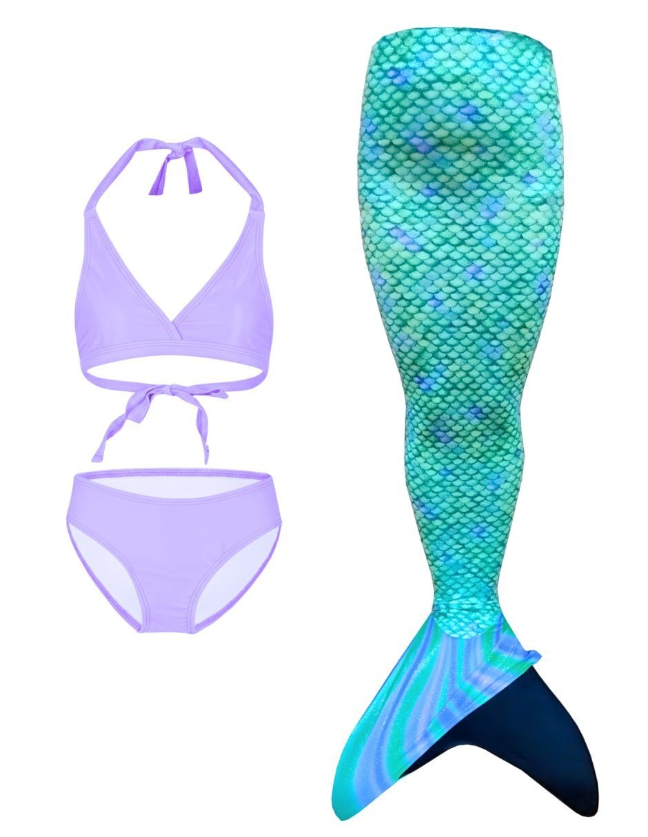 Cola de sirena para nadar Green Scales Sirena para niña Cola de sirena para nadar Green Scales Sirena para niña
