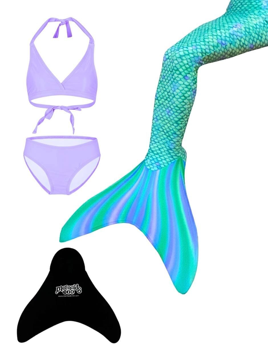 Cola de sirena para nadar Green Scales Sirena para niña 3