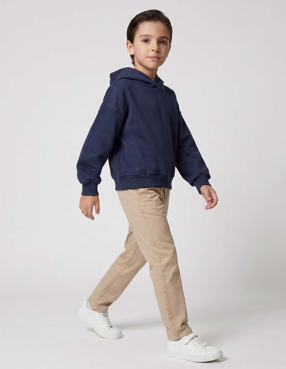 Sudadera de algodón de corte regular para niña Sudadera de algodón de corte regular para niña