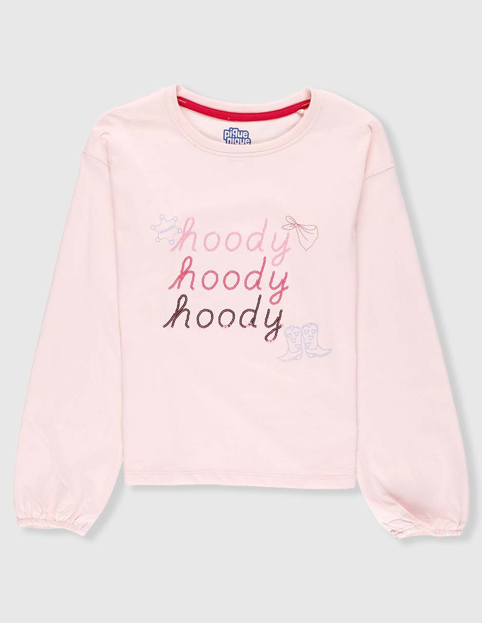 Playera Piquenique manga larga para niña