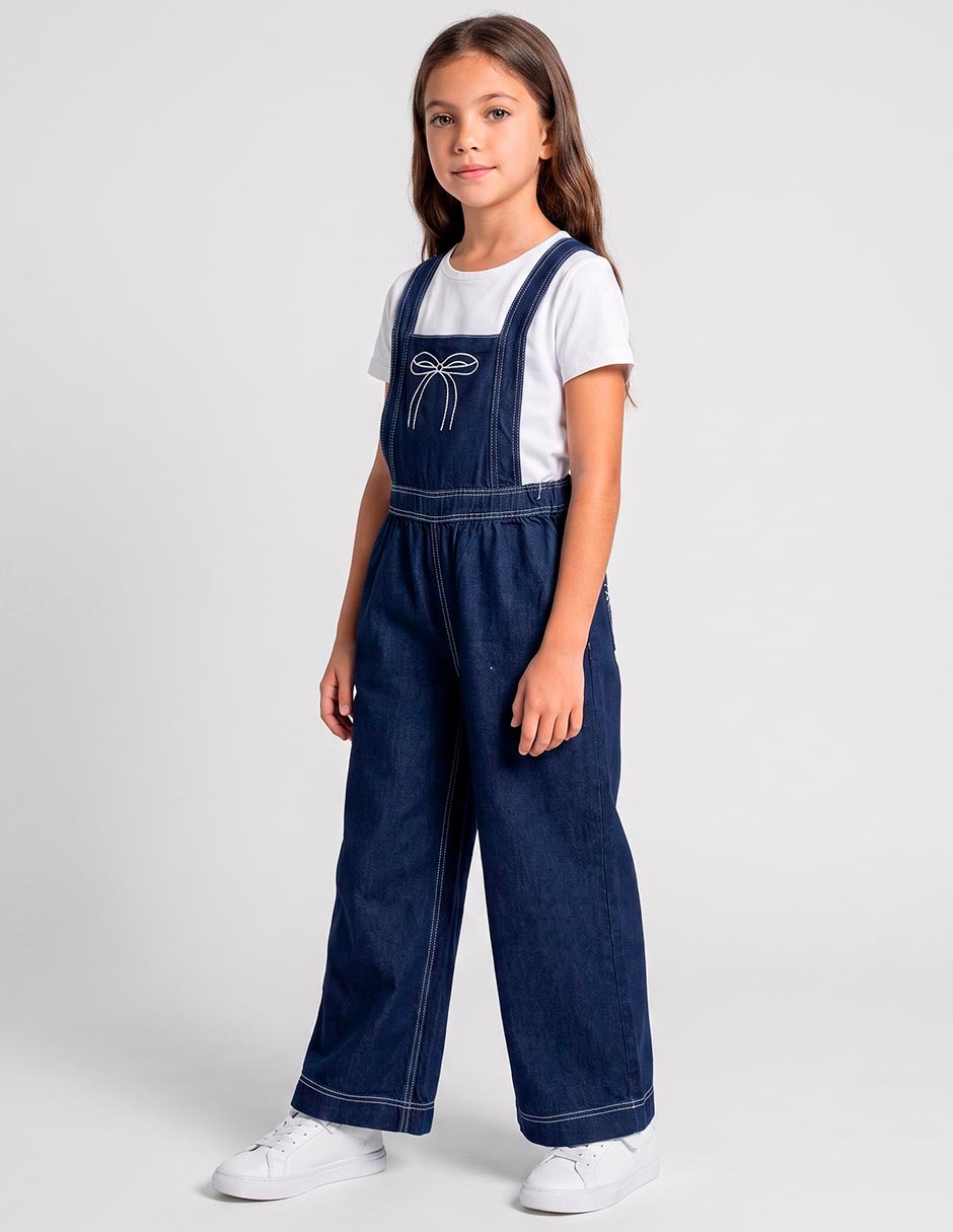 Romper de mezclilla para niña
