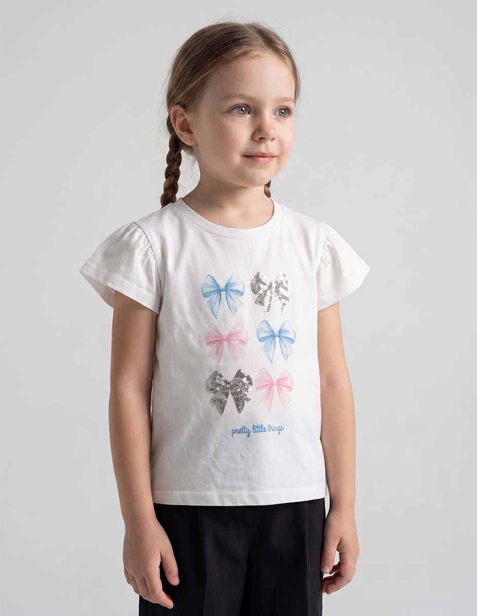 Playera manga corta para niña Playera manga corta para niña