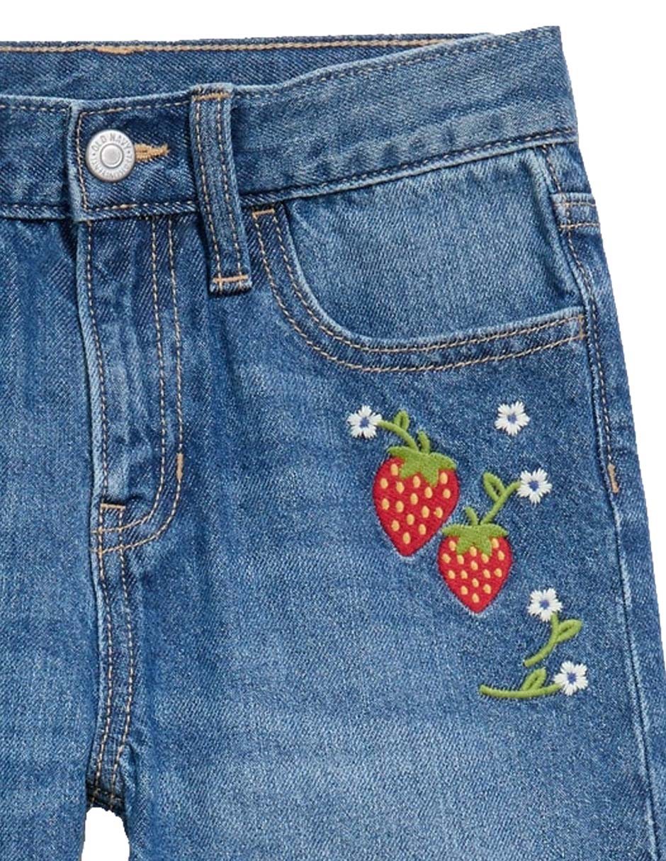 Jeans campana lavado para niña 2