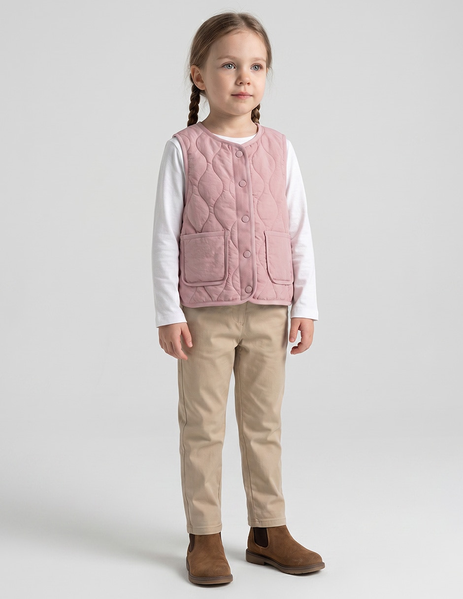 Chaleco con bolsillos para niña