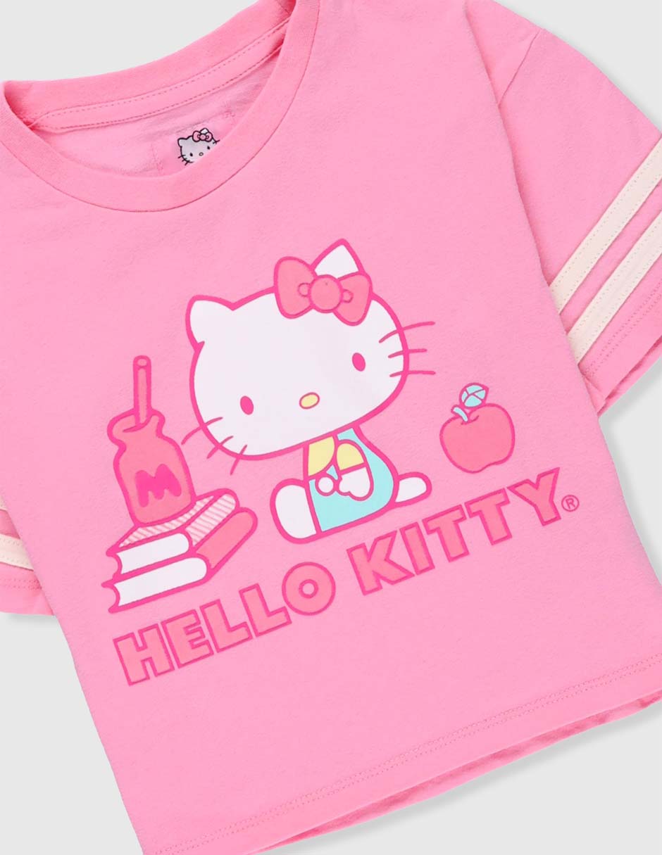 Playera Hello Kitty Hello Kitty manga corta para niña