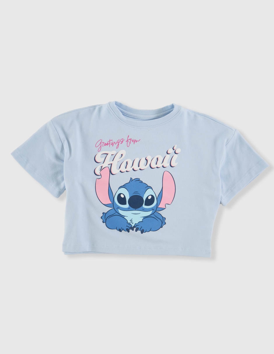 Playera stitch disney manga regular infantil niña