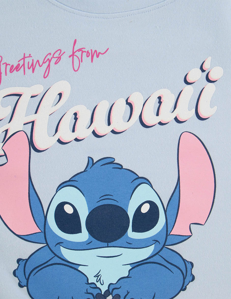 Playera Stitch Disney manga regular para niña 2