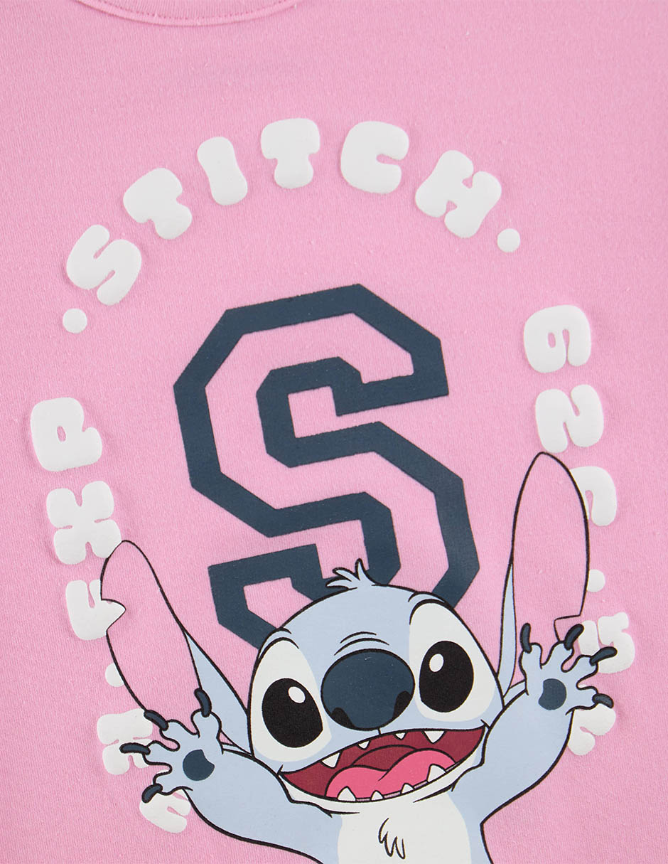 Playera Stitch Disney manga regular para niña 2