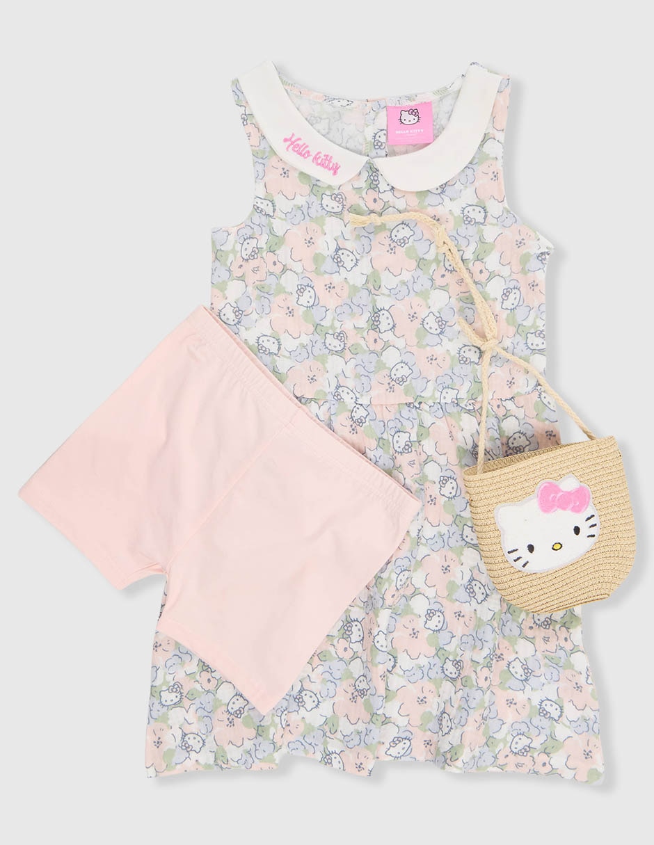 Set vestido hello kitty infantil niña