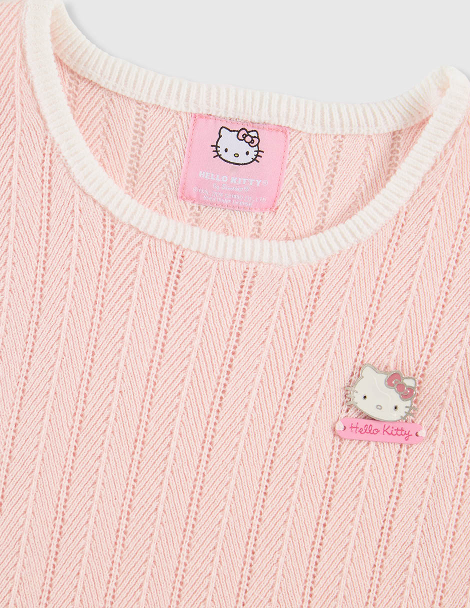 Conjunto casual hello kitty hello kitty de algodón infantil niña