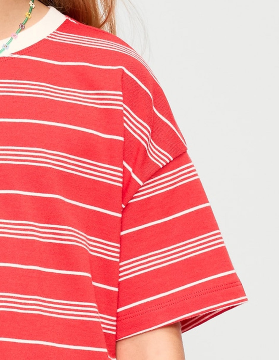 Playera manga regular para niña