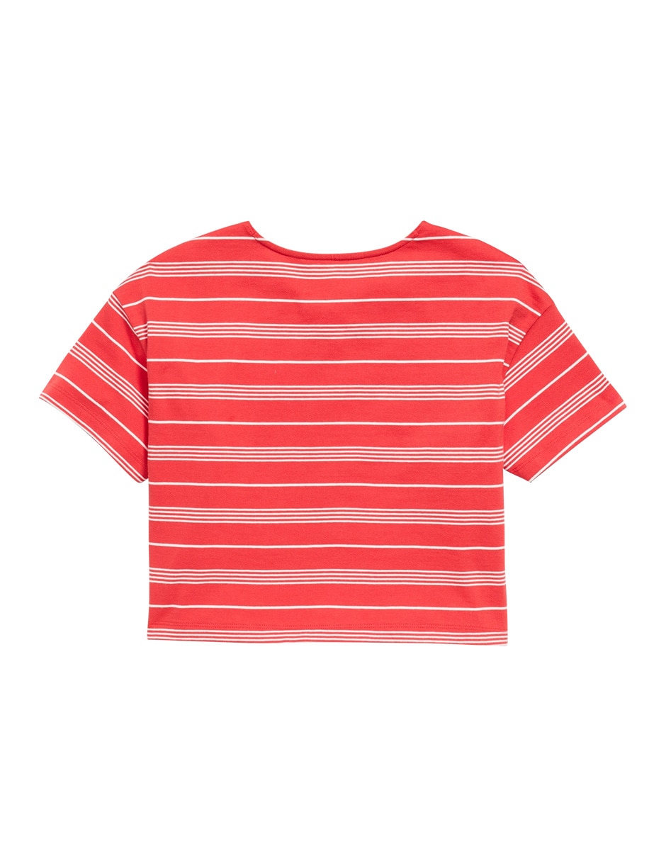 Playera manga regular para niña