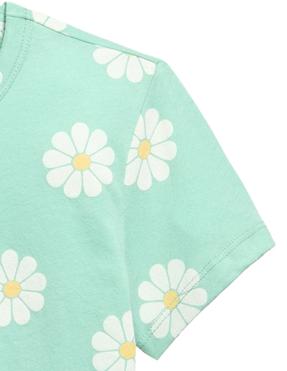 Playera old navy manga regular para niña