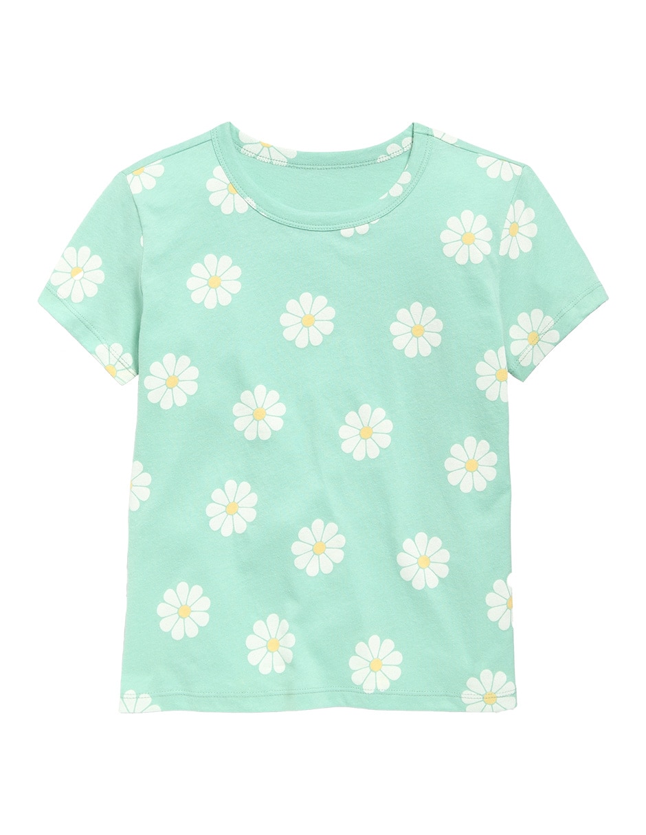 Playera old navy manga regular para niña