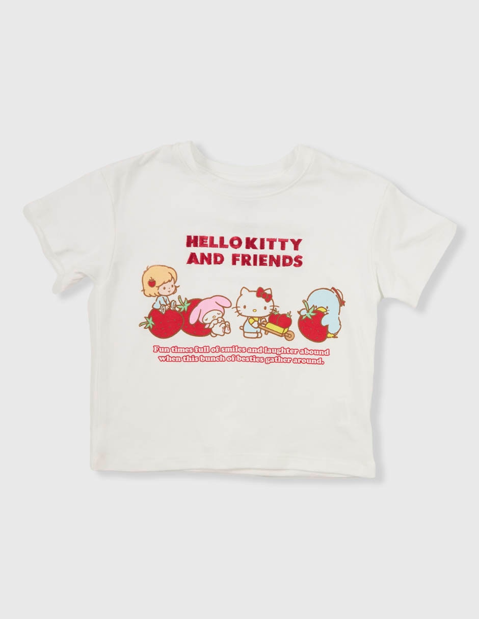 Playera hello kitty and friends hello kitty and friends manga regular infantil niña
