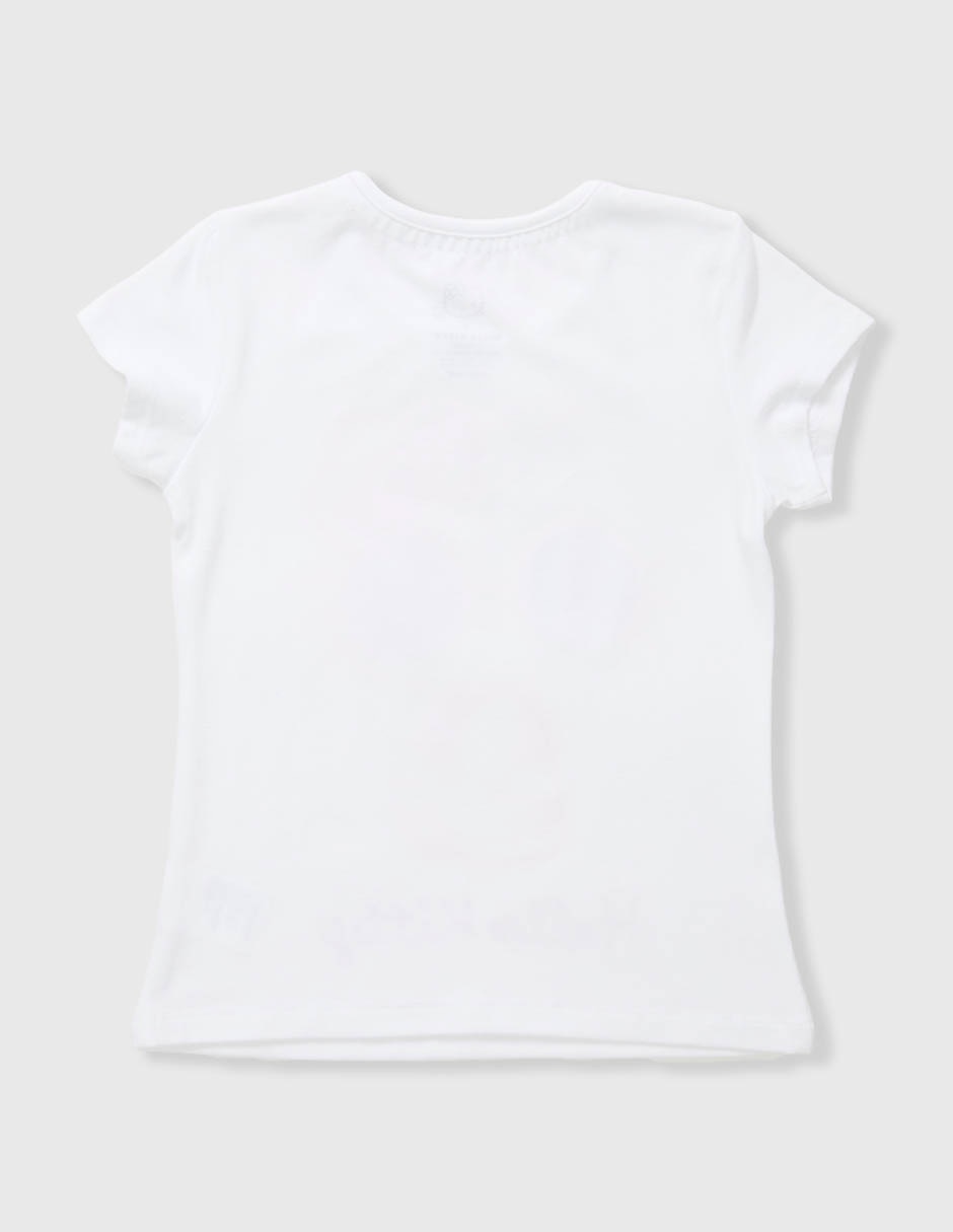 Playera manga regular para niña