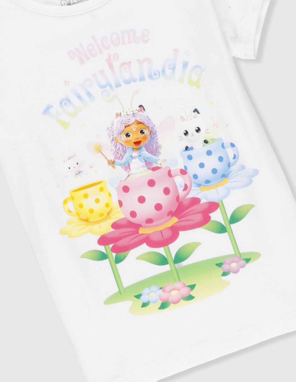 Playera gabby's dollhouse gabby's dollhouse gabbys manga regular infantil niña