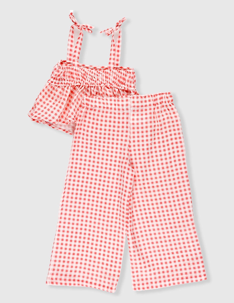 Conjunto casual piquenique x y acrílico infantil niña